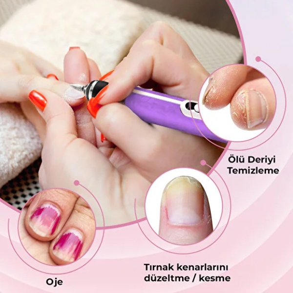 Şarjlı Manikür Pedikür Tırnak Bakım Seti  - 5
